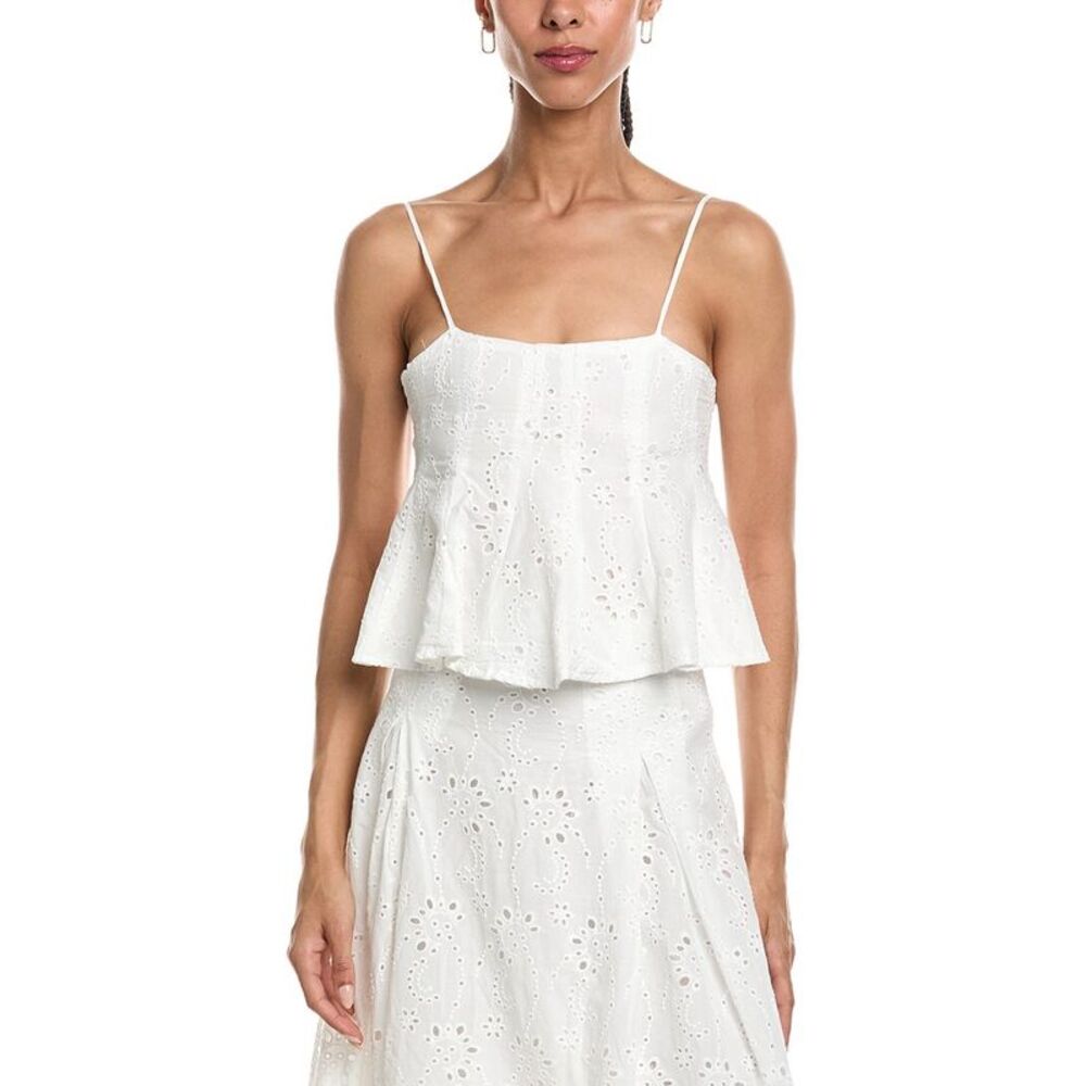 Abbey Womens  Sleeveless Top, White